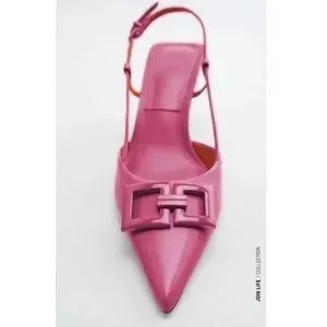 Zara | Shoes | Sale Zara Slingback Leather Heels Sale | Poshmark display picture 1